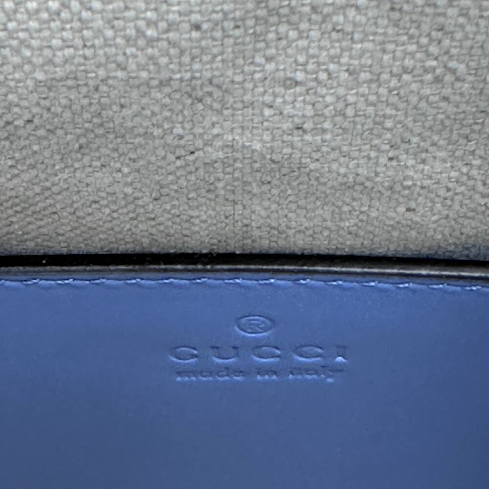 NIB Gucci Bamboo Backpack Clear Sky Blue Smooth Leather Top Handle $3,980 - Picture 16 of 16